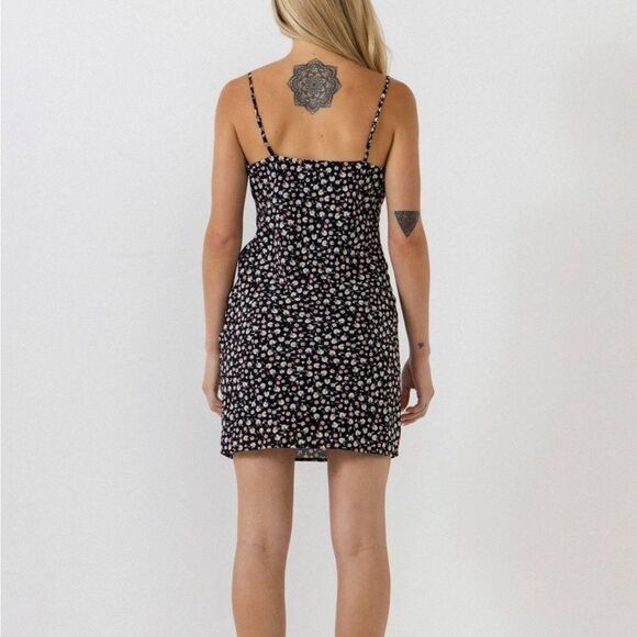 Free The‎ Roses Large New Black Floral Mini Dress - Picture 10 of 10